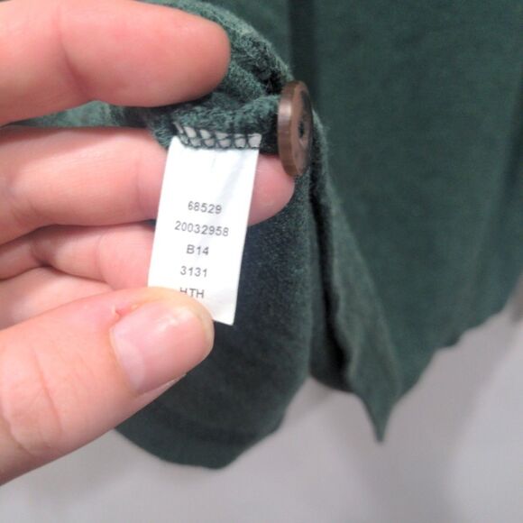 Duluth Mens Trim Fit Waffle 1/4 Button Thermal Mock Neck Henley Size XLT Green - Picture 7 of 10